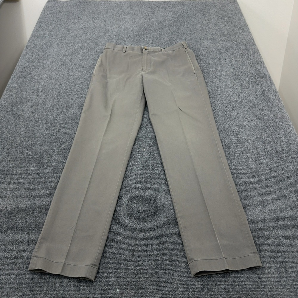 Brooks Brothers Chino Pants Mens 34 Khaki Cotton Spandex Clark Fit‎ Business